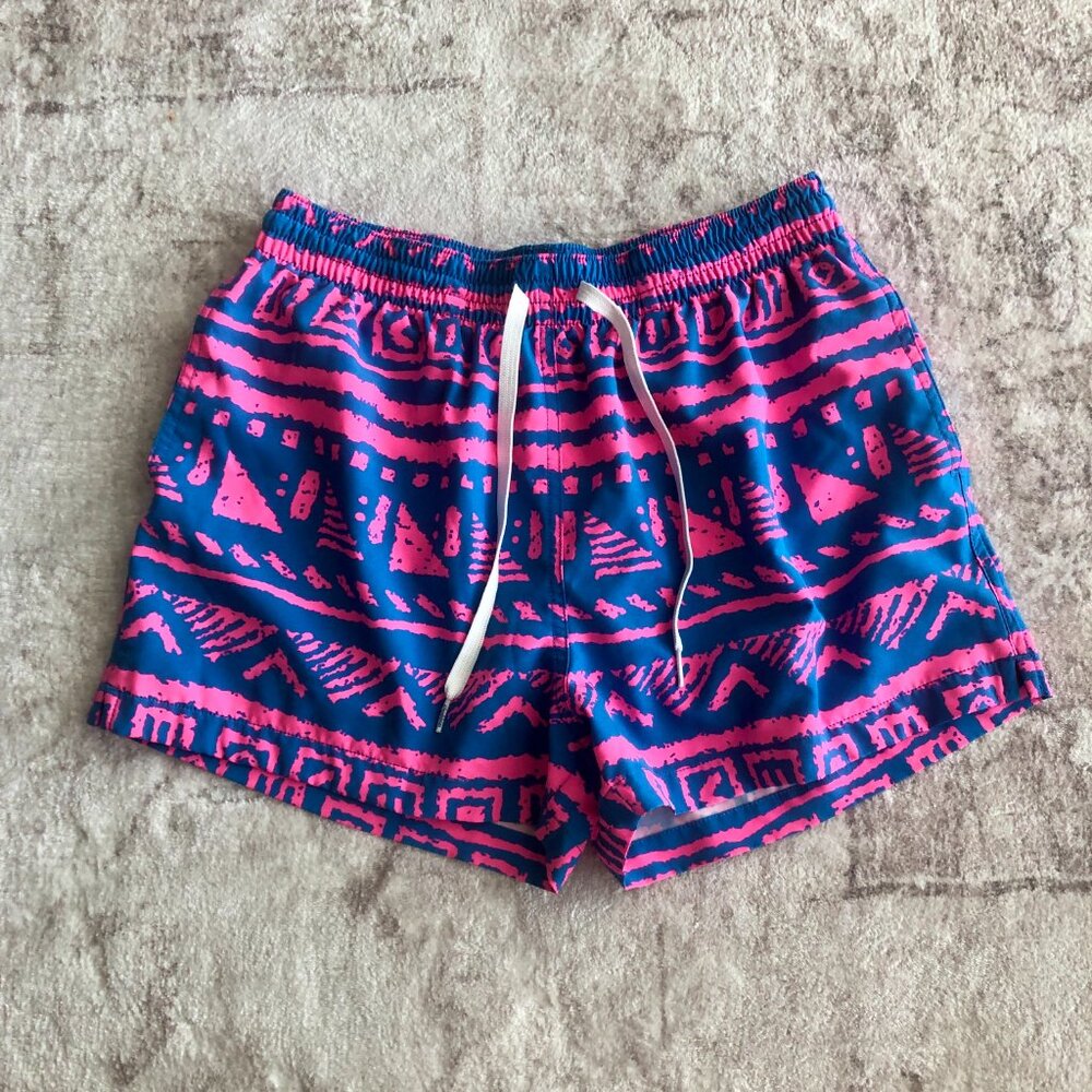 Chubbies Swim Shorts Geometric Aztec Size Medium 4 Inch Inseam